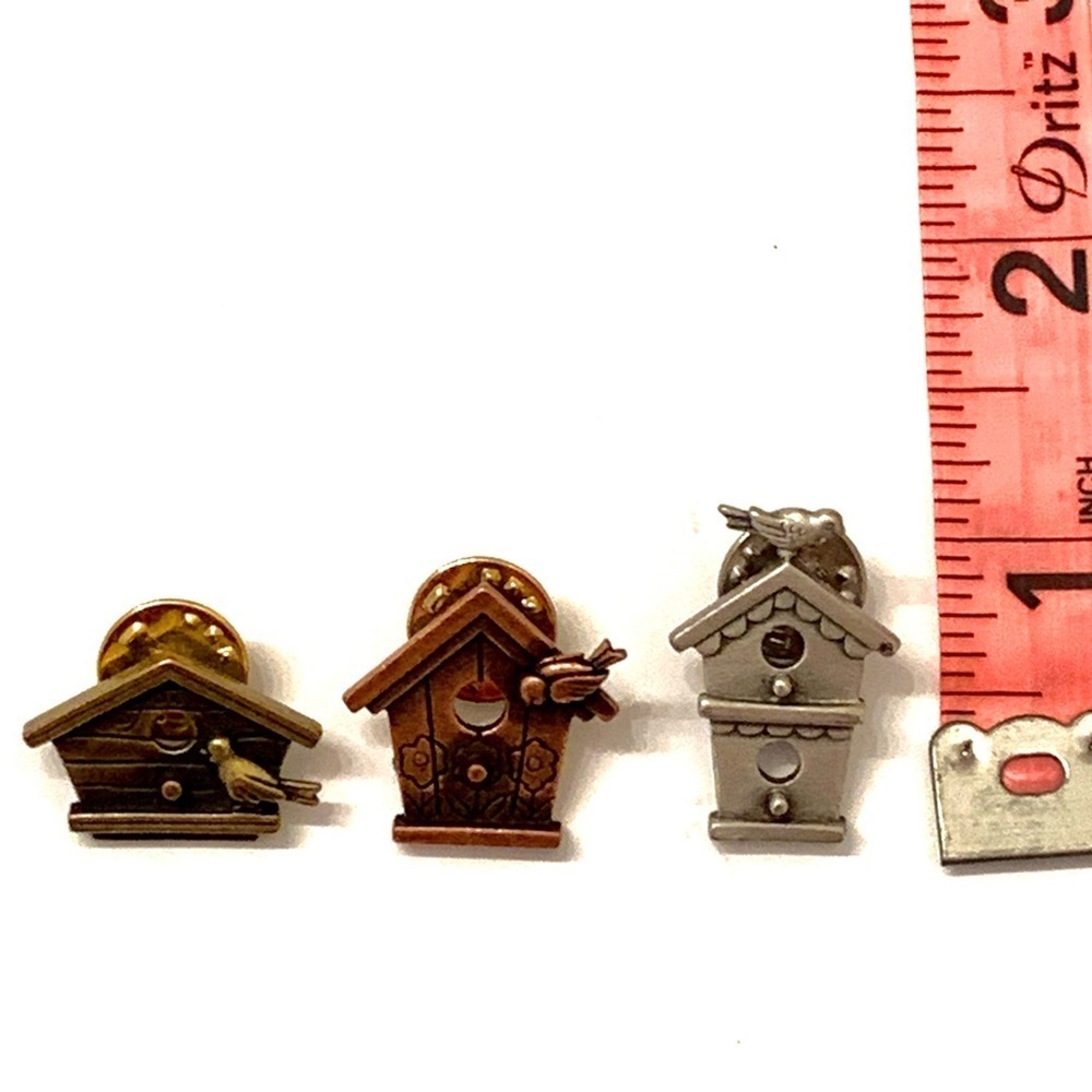 Jonette Jewelry JJ Trio of Birdhouse Pins - Picture 4 of 4